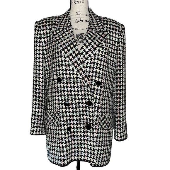 J.G. Hook Suits houndstooth 90’s retro jacket 16 - Picture 1 of 6